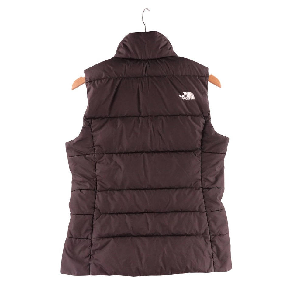 The North Face Womens Medium 550 Down Puffer Vest Black Quilted Insulated Shell - Picture 2 of 8